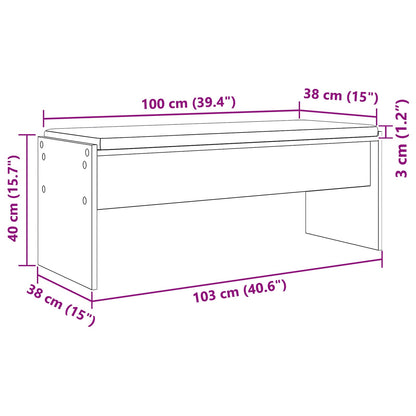 vidaXL Hall Bench Artisan Oak 103 x 38 x 40 cm