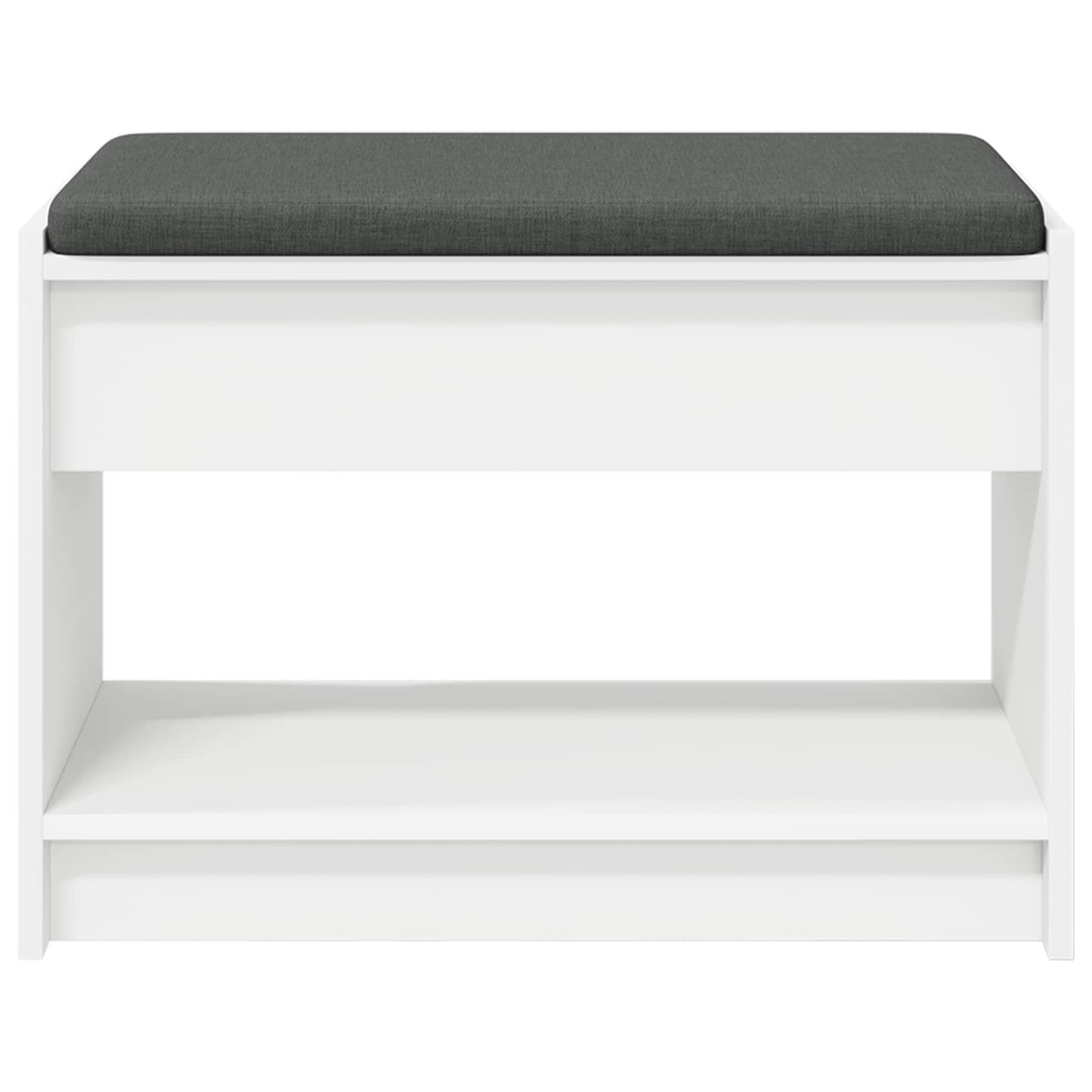 vidaXL Hall Bench White 63 x 38 x 45 cm Engineered Wood and Fabric
