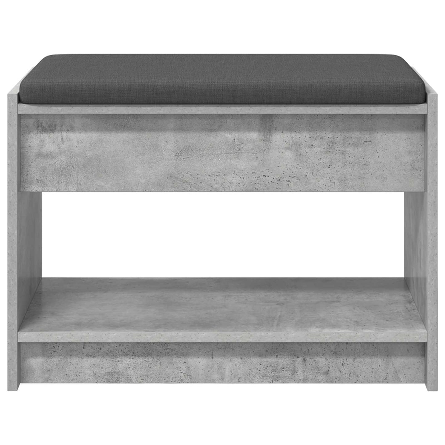 vidaXL Hall Bench with Cushion Concrete Grey 63 x 38 x 45 cm