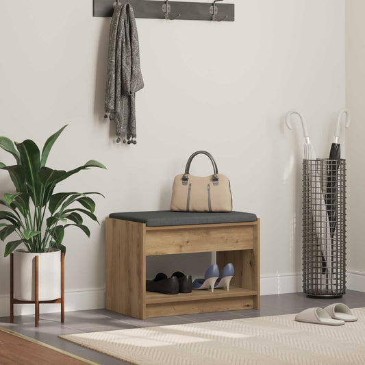 vidaXL Hall Bench Artisan Oak 63 x 38 x 45 cm