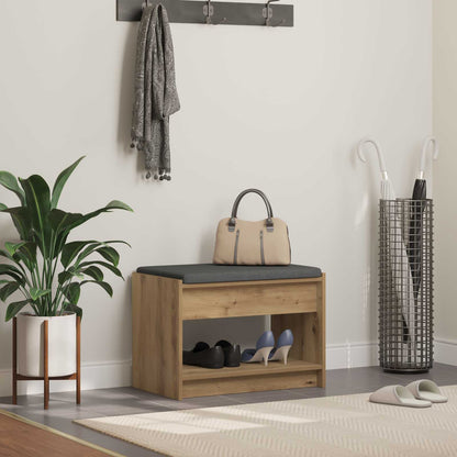 vidaXL Hall Bench Artisan Oak 63 x 38 x 45 cm