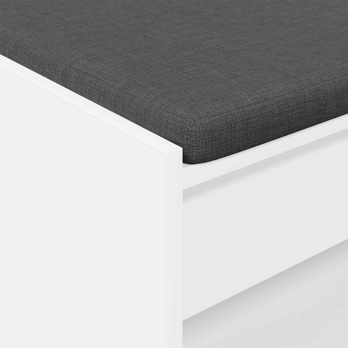 vidaXL Hall Bench White 83 x 38 x 45 cm Engineered Wood and Fabric