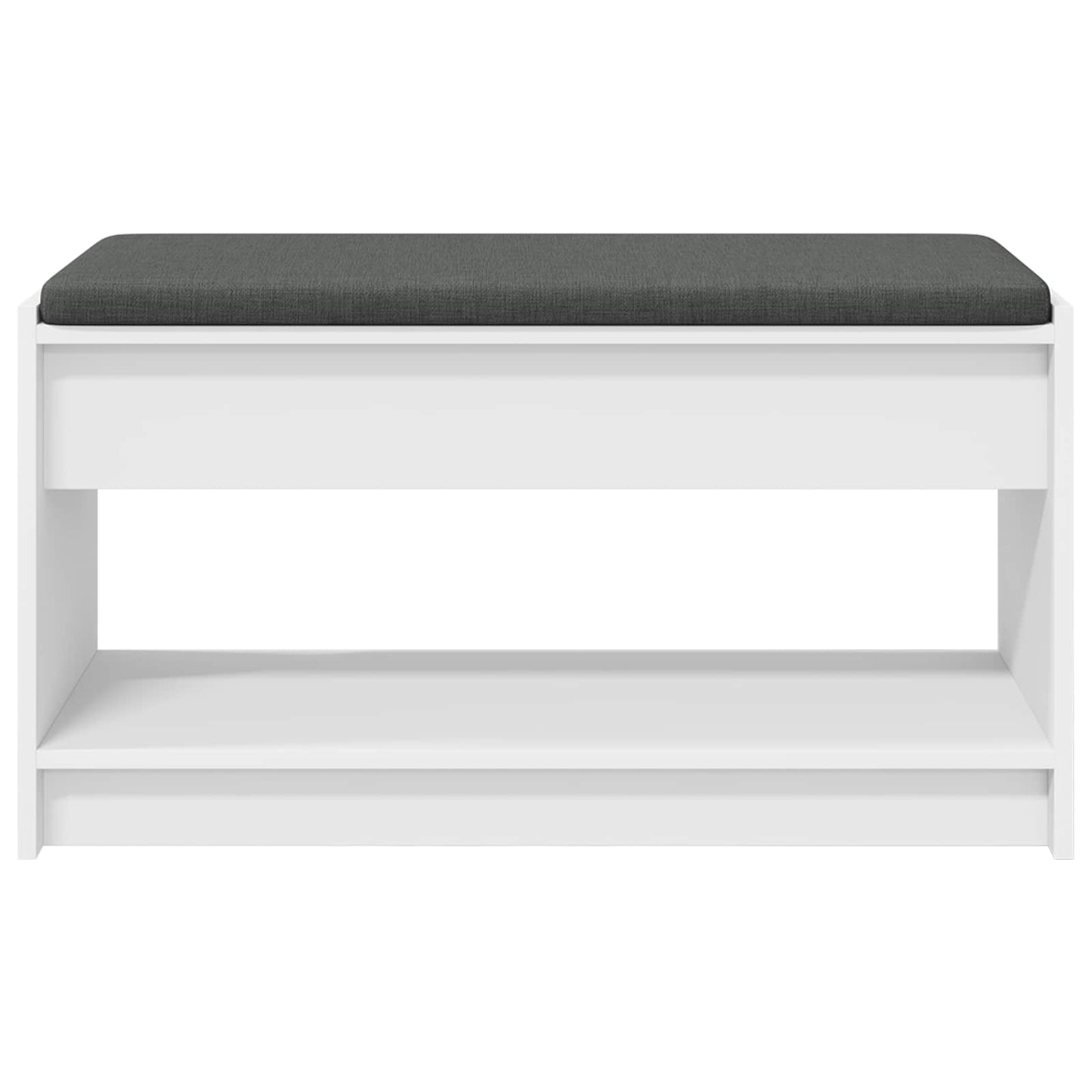 vidaXL Hall Bench White 83 x 38 x 45 cm Engineered Wood and Fabric