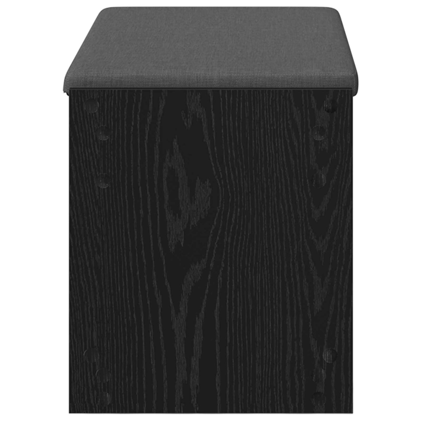 vidaXL Hall Bench Black Oak 83 x 38 x 45 cm Engineered Wood and Fabric