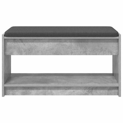 vidaXL Hall Bench with Cushion Concrete Grey 83 x 38 x 45 cm