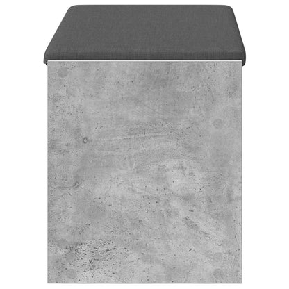 vidaXL Hall Bench with Cushion Concrete Grey 83 x 38 x 45 cm