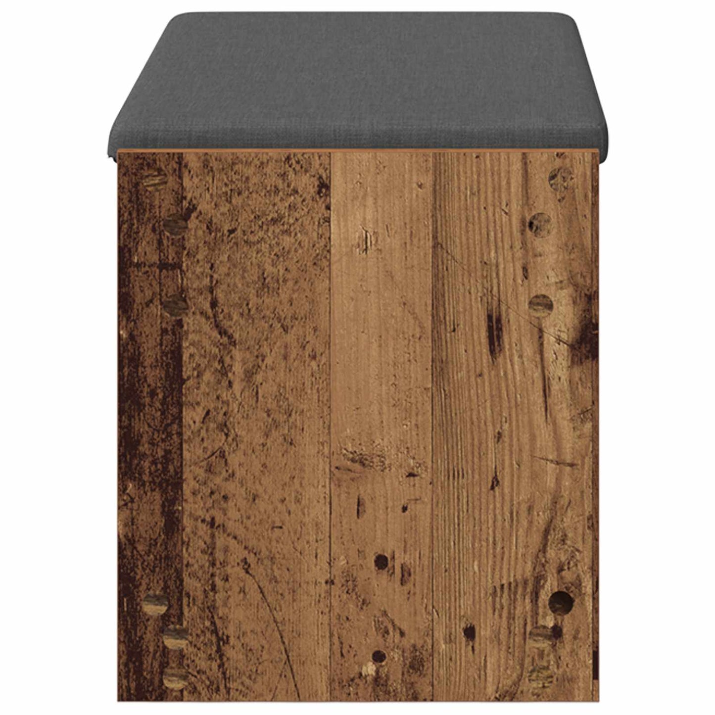 vidaXL Hall Bench Old Wood 83 x 38 x 45 cm Engineered Wood and Fabric