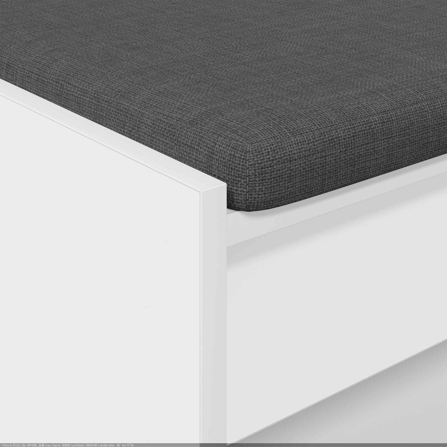 vidaXL Hall Bench White 103 x 38 x 45 cm Engineered Wood and Fabric
