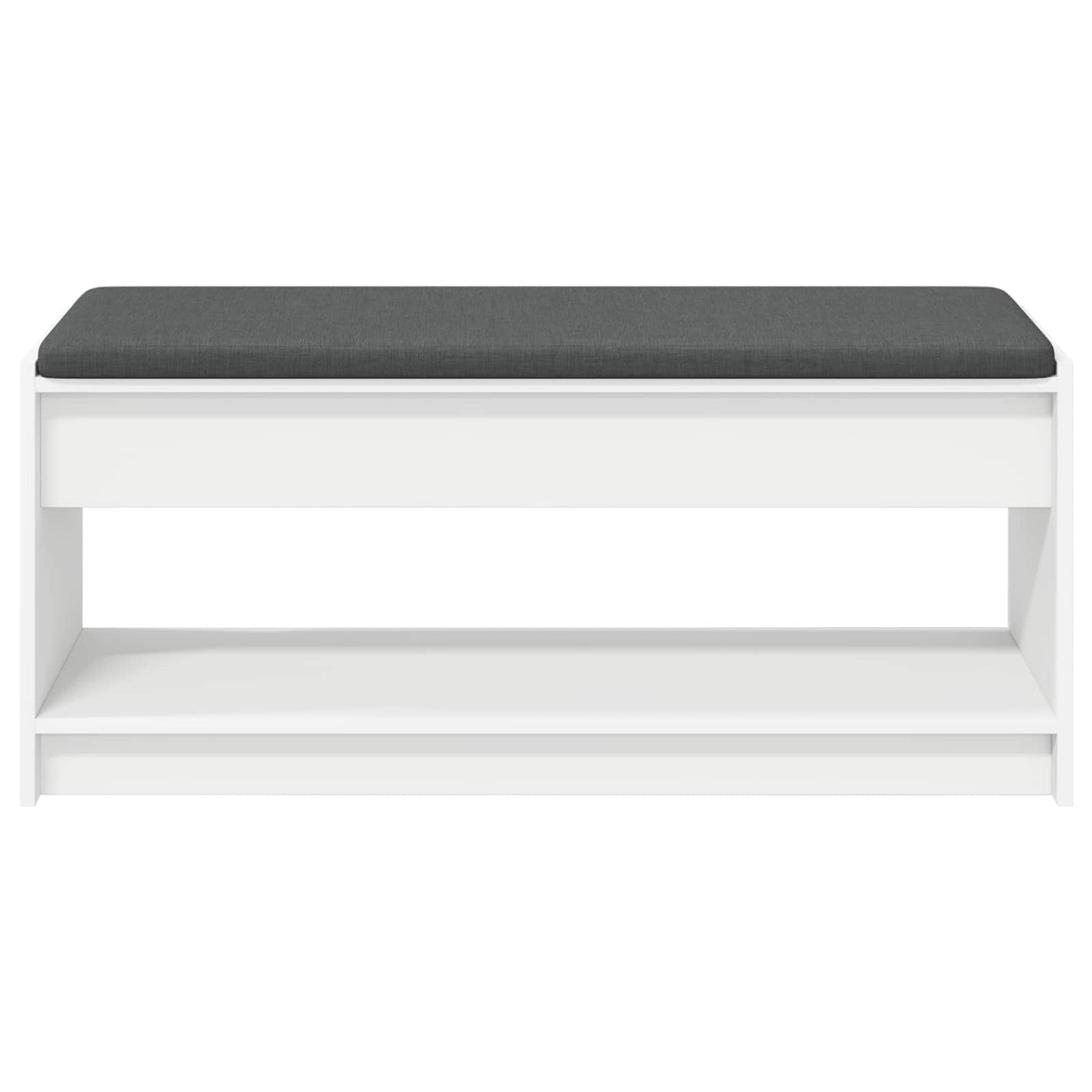 vidaXL Hall Bench White 103 x 38 x 45 cm Engineered Wood and Fabric
