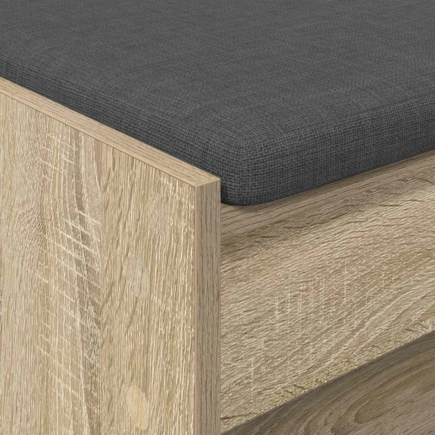 vidaXL Hall Bench with Cushion with Shelf Sonoma Oak 103 x 38 x 45 cm