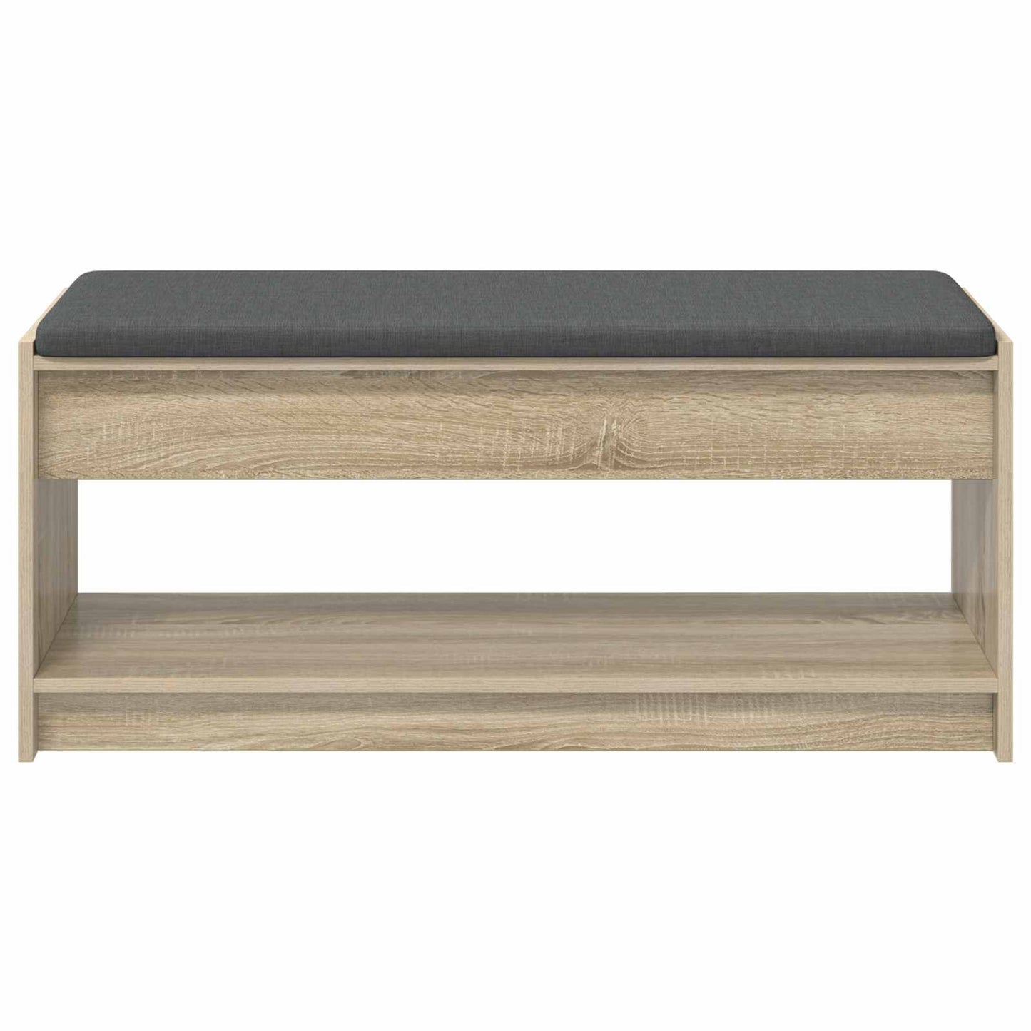 vidaXL Hall Bench with Cushion with Shelf Sonoma Oak 103 x 38 x 45 cm