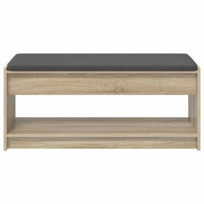 vidaXL Hall Bench with Cushion with Shelf Sonoma Oak 103 x 38 x 45 cm