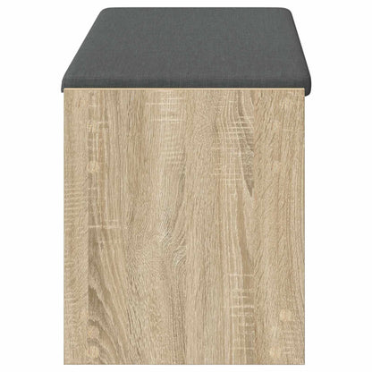vidaXL Hall Bench with Cushion with Shelf Sonoma Oak 103 x 38 x 45 cm