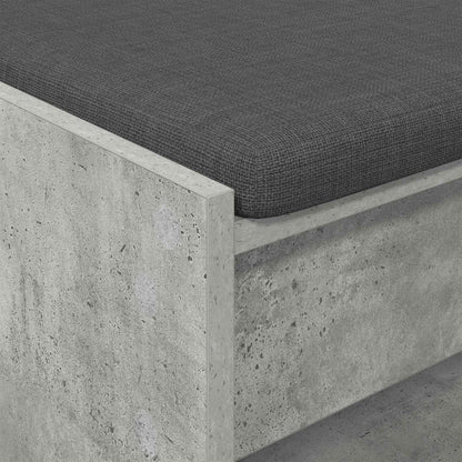 vidaXL Hall Bench with Cushion Concrete Grey 103 x 38 x 45 cm