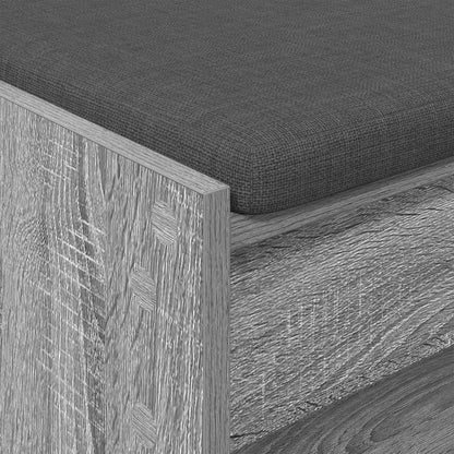 vidaXL Hall Bench with Cushion with Shelf Grey Sonoma 103 x 38 x 45 cm