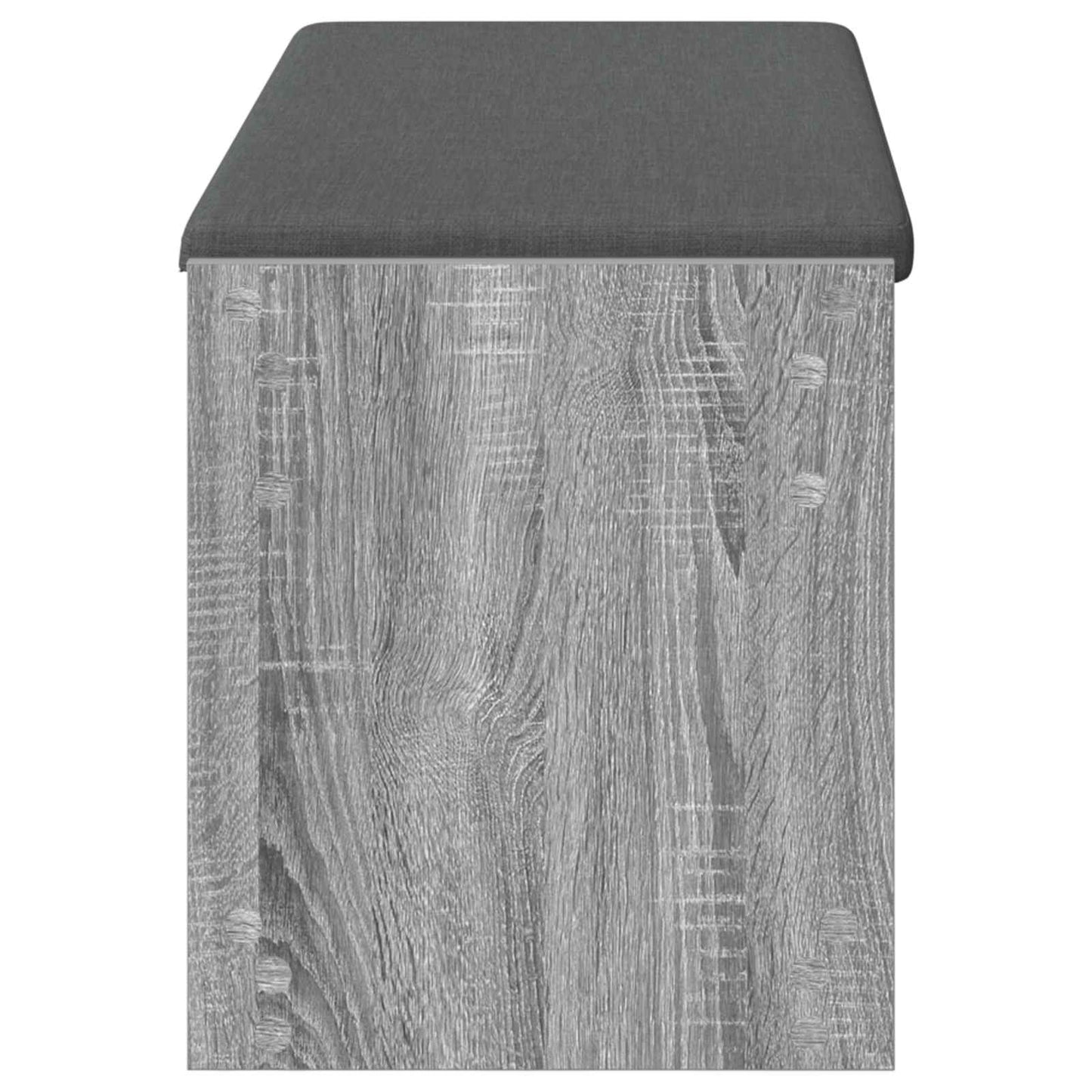vidaXL Hall Bench with Cushion with Shelf Grey Sonoma 103 x 38 x 45 cm