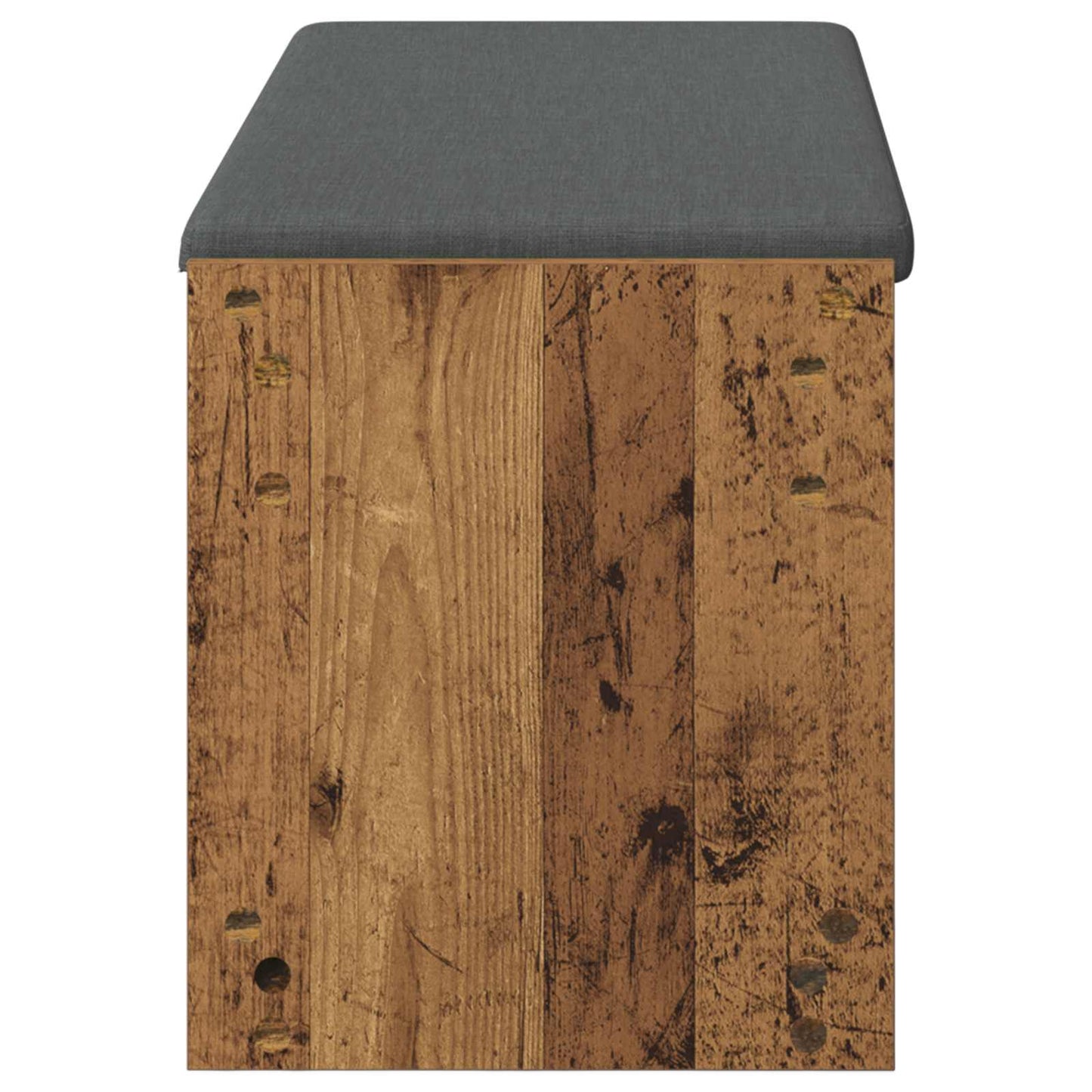 vidaXL Hall Bench Old Wood 103 x 38 x 45 cm Engineered Wood and Fabric