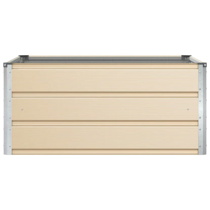 vidaXL Planter Ivory 100 x 100 x 45 cm Steel