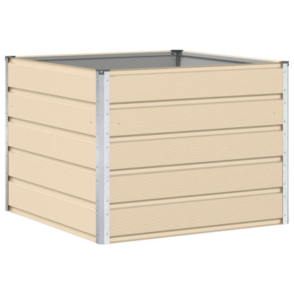 vidaXL Planter Ivory 100 x 100 x 75 cm Steel