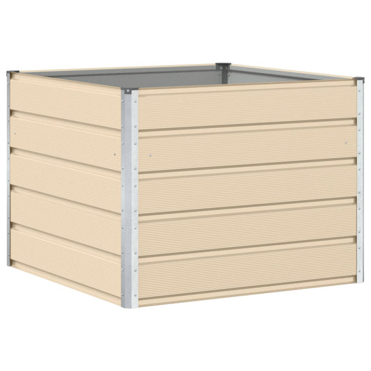 vidaXL Planter Ivory 100 x 100 x 75 cm Steel