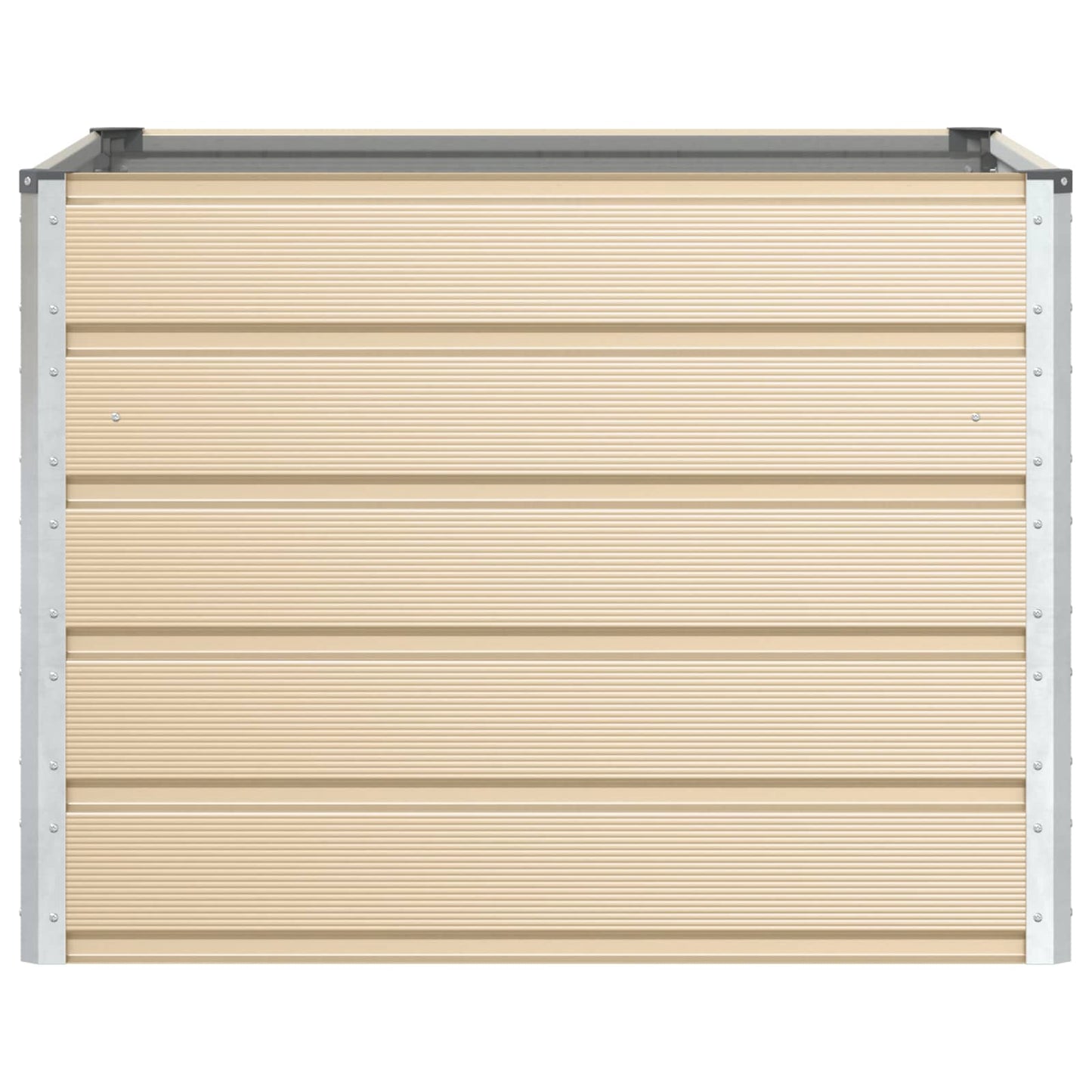 vidaXL Planter Ivory 100 x 100 x 75 cm Steel