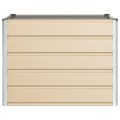 vidaXL Planter Ivory 100 x 100 x 75 cm Steel
