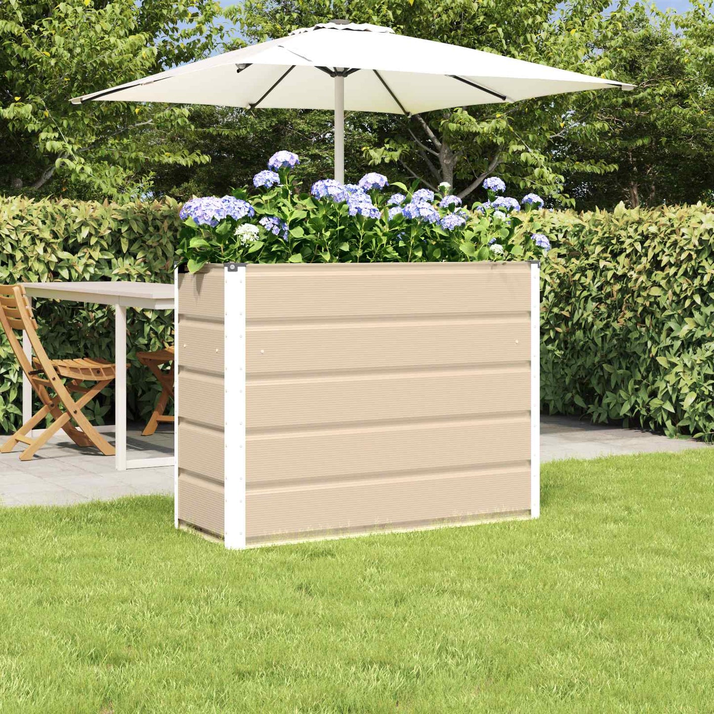 vidaXL Planter Ivory 100 x 40 x 75 cm Steel