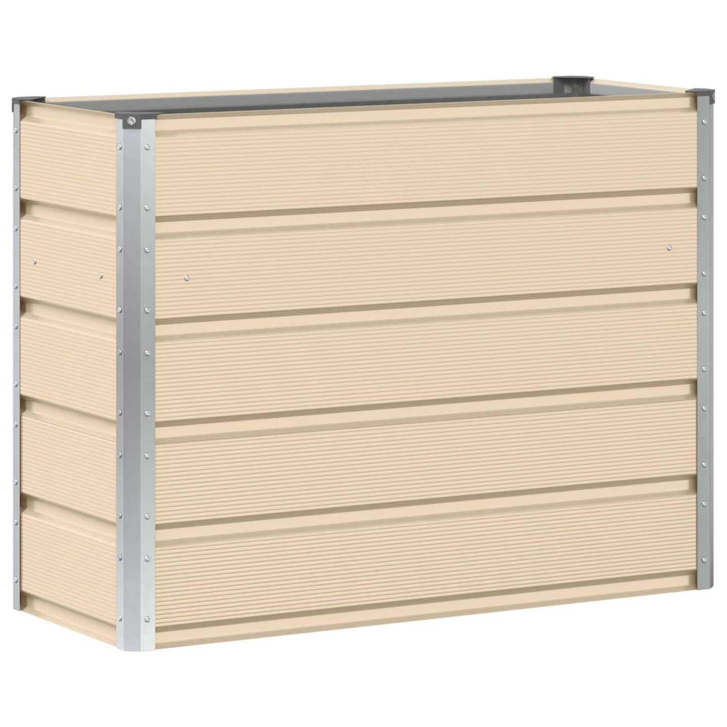 vidaXL Planter Ivory 100 x 40 x 75 cm Steel