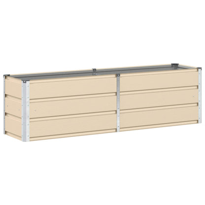 vidaXL Planter Ivory 160 x 40 x 45 cm Steel