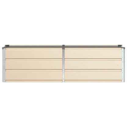 vidaXL Planter Ivory 160 x 40 x 45 cm Steel