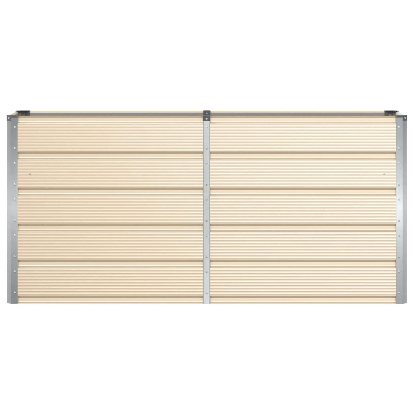 vidaXL Planter Ivory 160 x 40 x 75 cm Steel