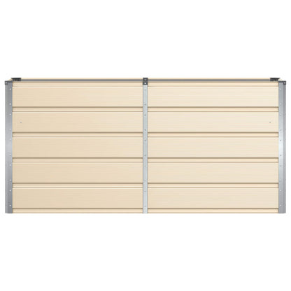 vidaXL Planter Ivory 160 x 40 x 75 cm Steel