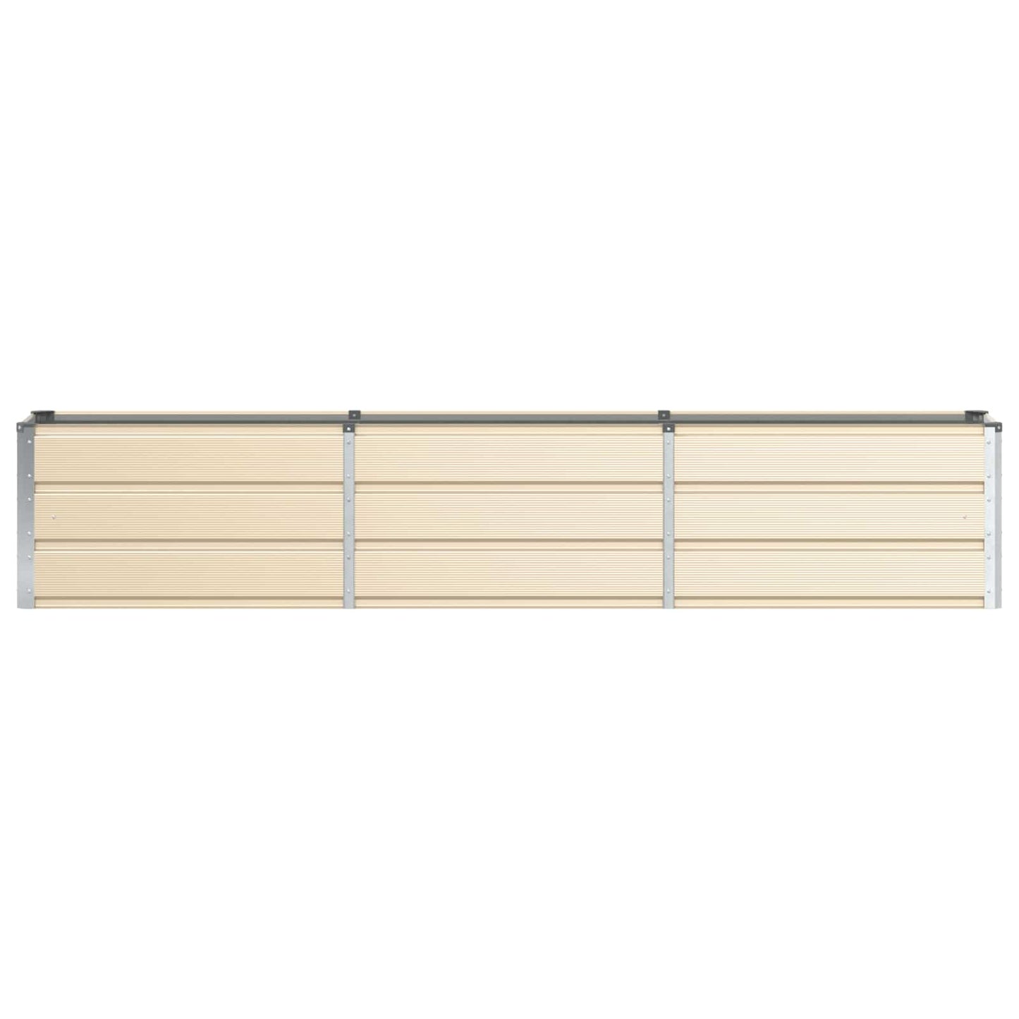 vidaXL Planter Ivory 240 x 40 x 45 cm Steel