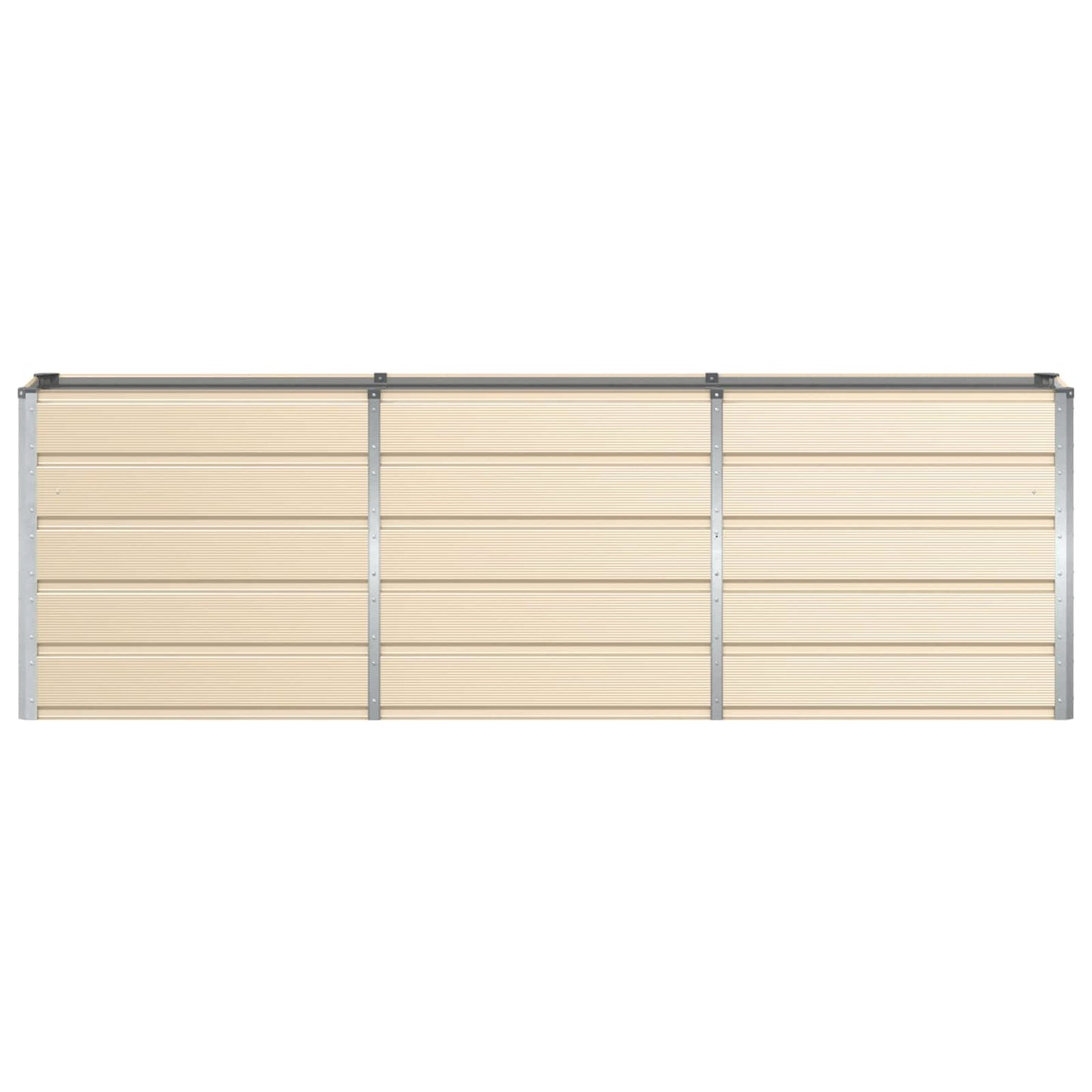 vidaXL Planter Ivory 240 x 40 x 75 cm Steel