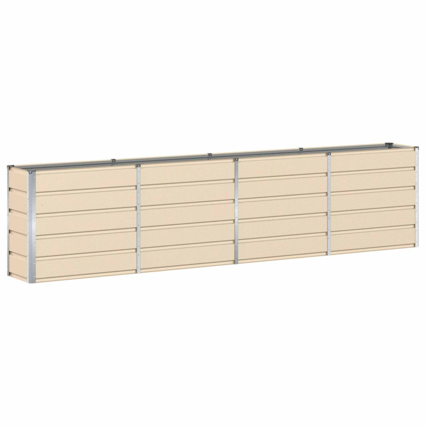 vidaXL Planter Ivory 320 x 40 x 75 cm Steel