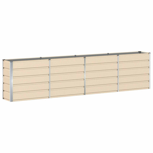 vidaXL Planter Ivory 320 x 40 x 75 cm Steel