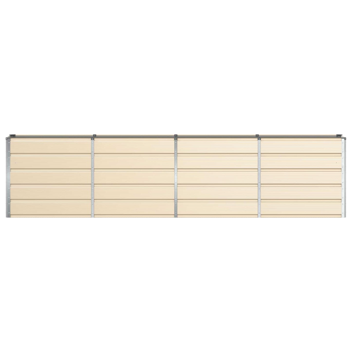 vidaXL Planter Ivory 320 x 40 x 75 cm Steel