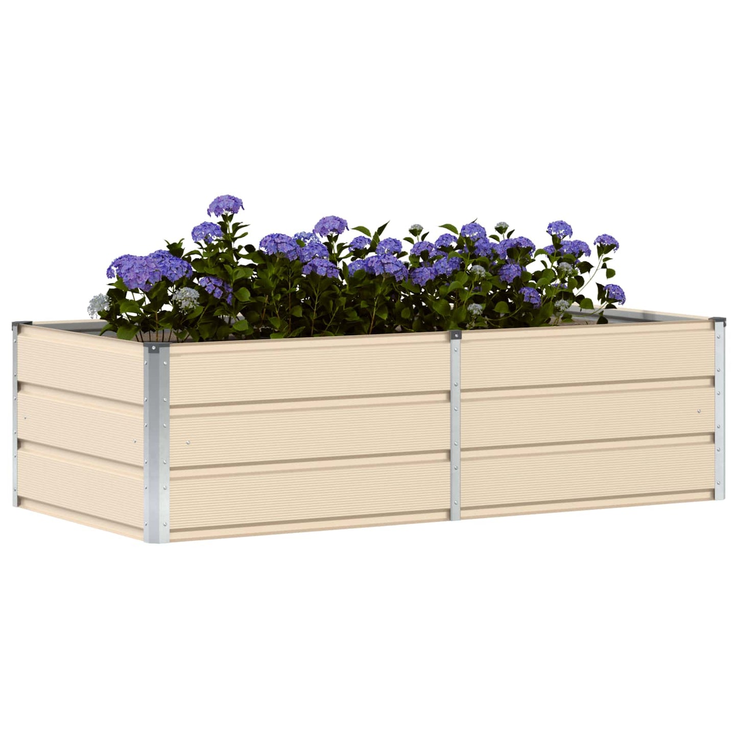 vidaXL Planter Ivory 160 x 80 x 45 cm Steel