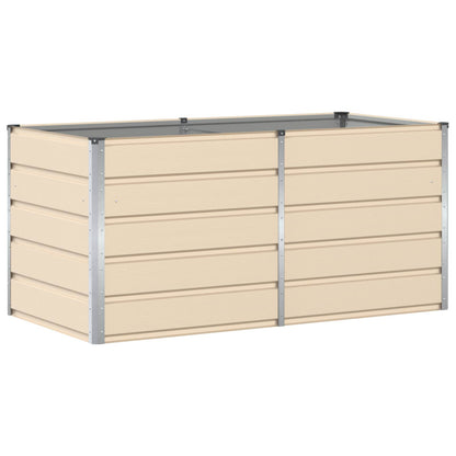vidaXL Planter Ivory 160 x 80 x 75 cm Steel