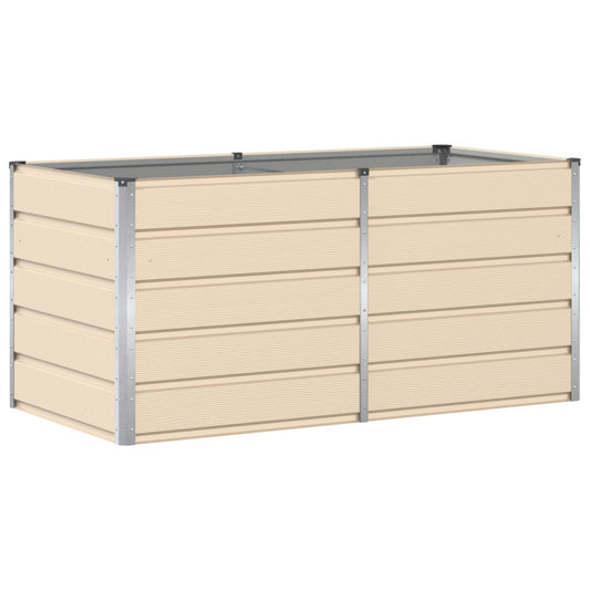 vidaXL Planter Ivory 160 x 80 x 75 cm Steel