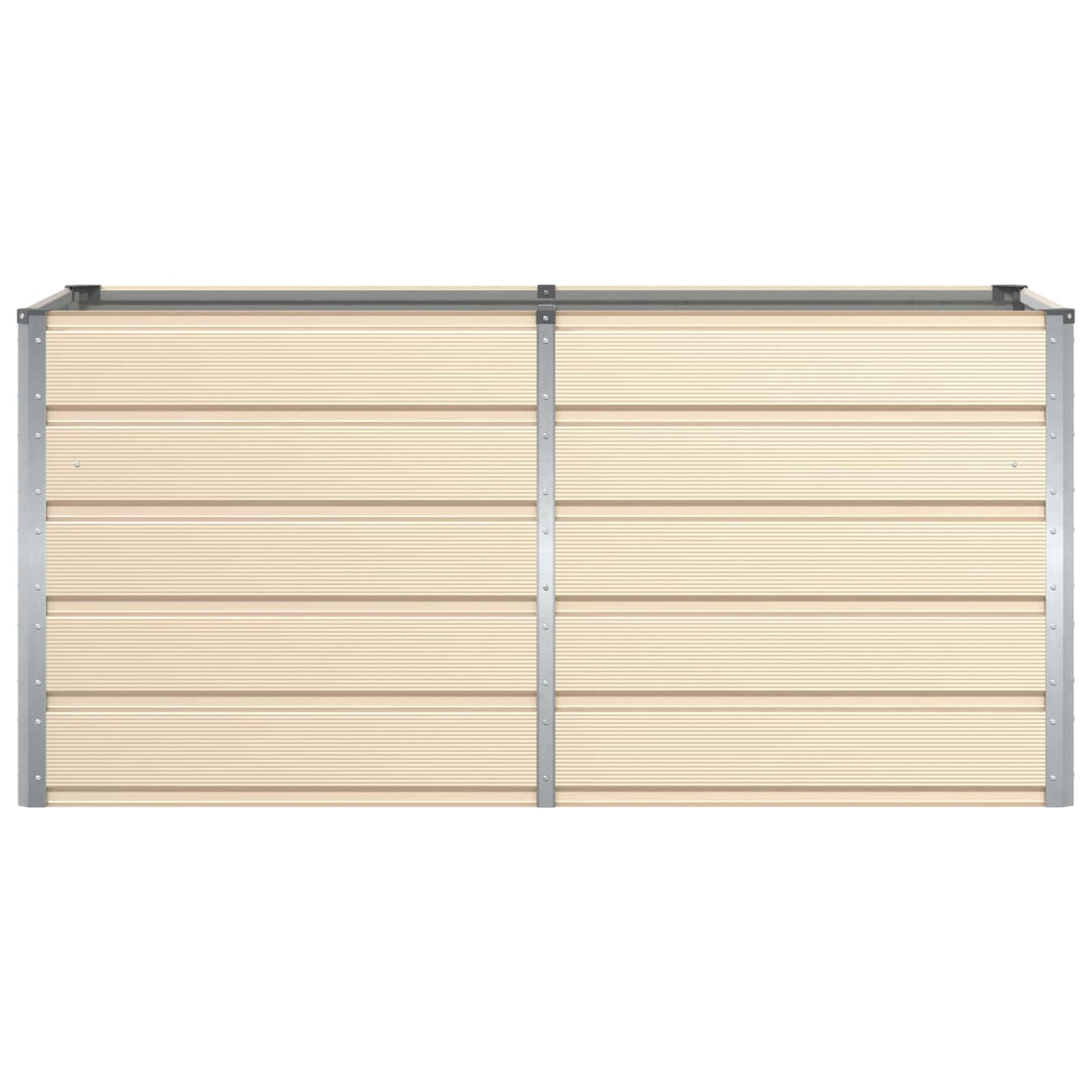 vidaXL Planter Ivory 160 x 80 x 75 cm Steel