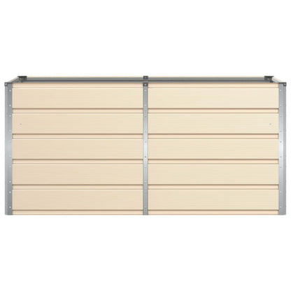vidaXL Planter Ivory 160 x 80 x 75 cm Steel
