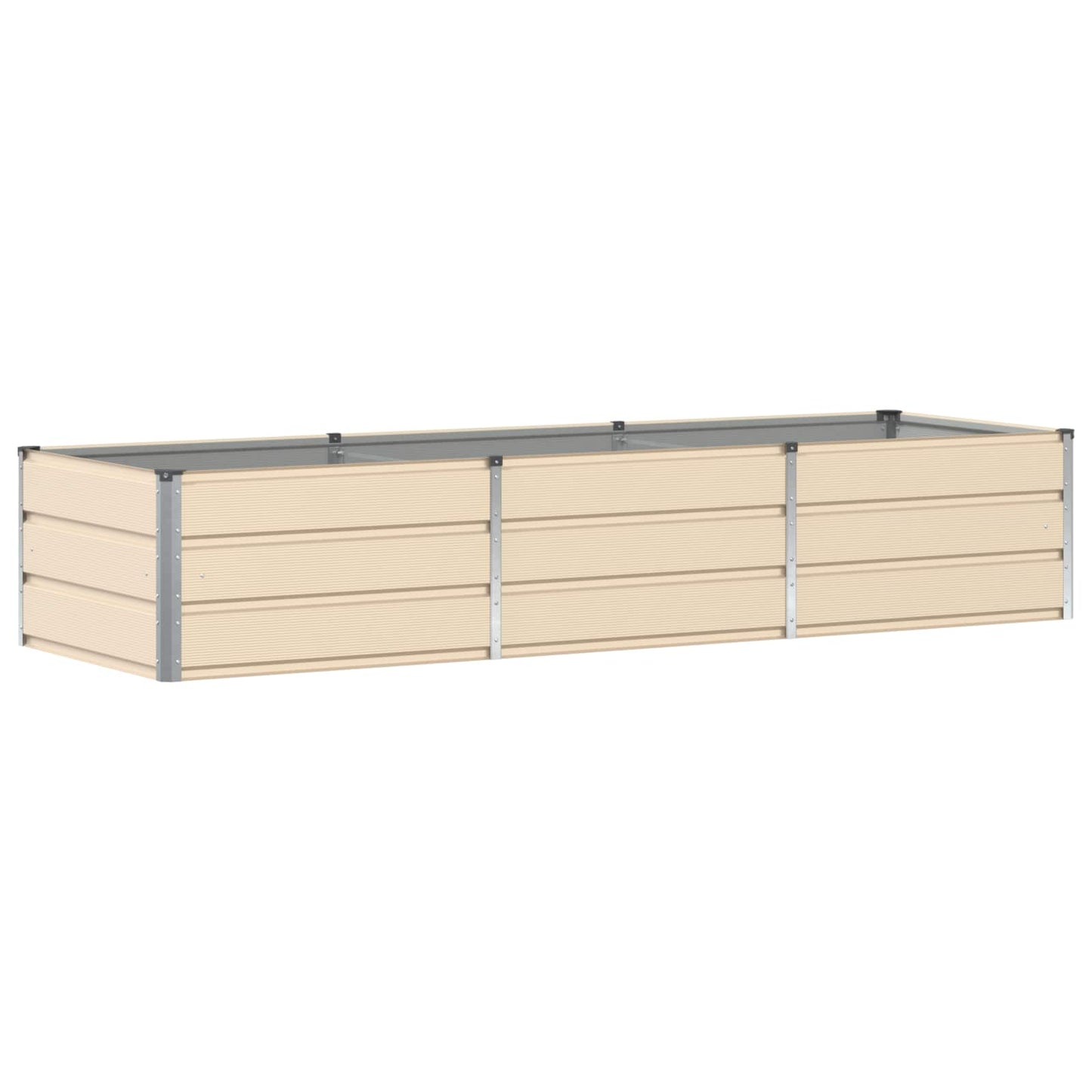 vidaXL Planter Ivory 240 x 80 x 45 cm Steel