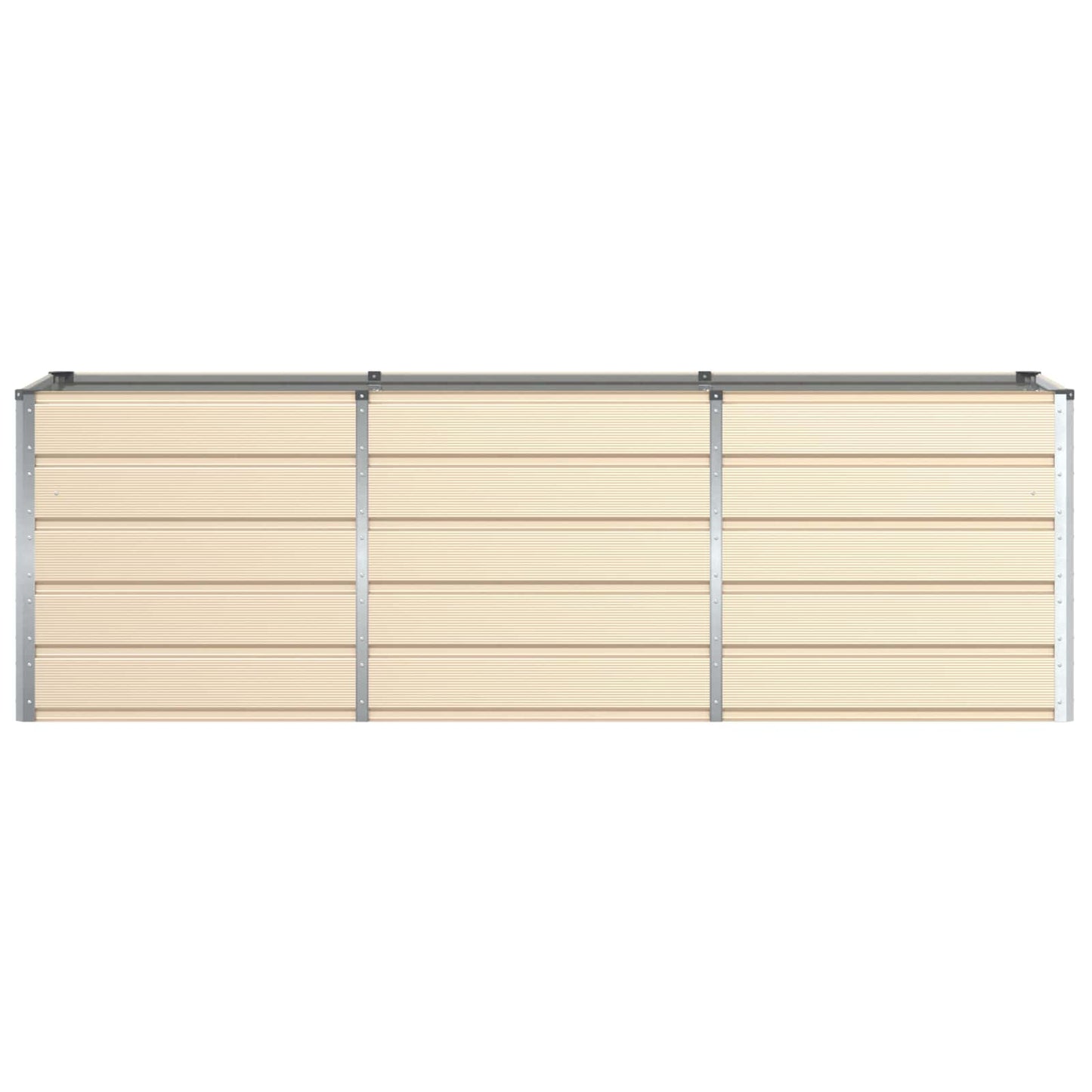vidaXL Planter Ivory 240 x 80 x 75 cm Steel