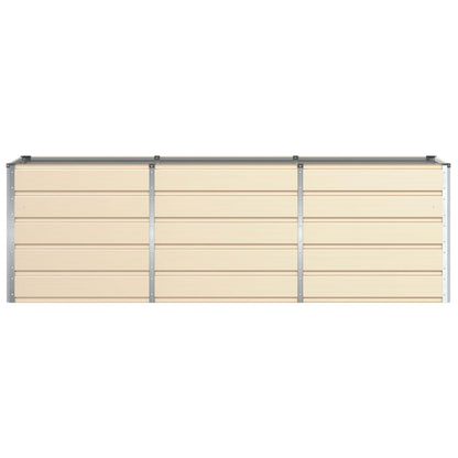 vidaXL Planter Ivory 240 x 80 x 75 cm Steel