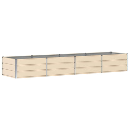vidaXL Planter Ivory 320 x 80 x 45 cm Steel