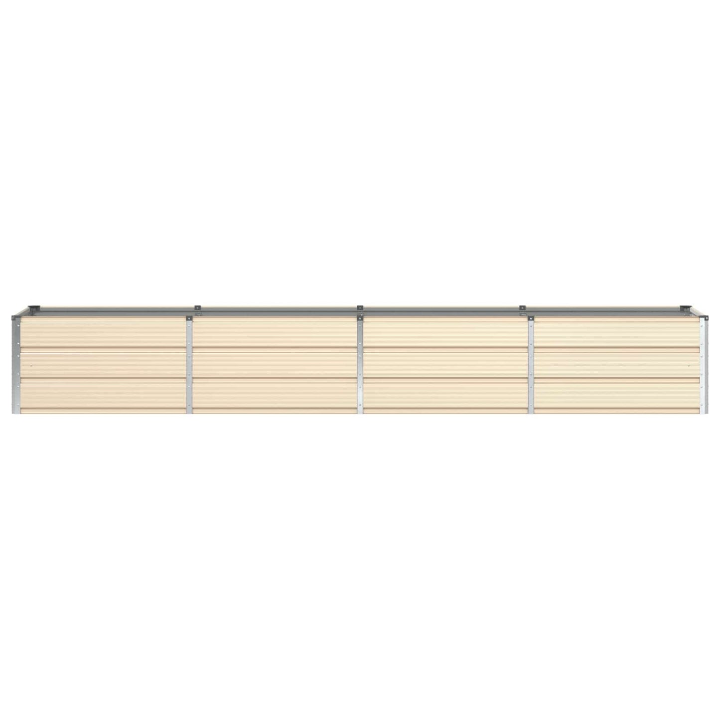 vidaXL Planter Ivory 320 x 80 x 45 cm Steel