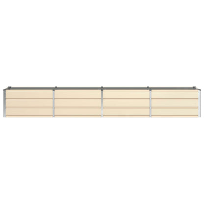 vidaXL Planter Ivory 320 x 80 x 45 cm Steel