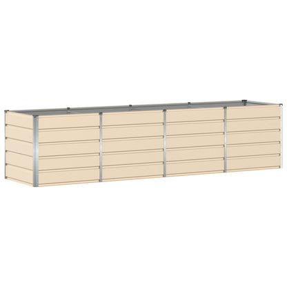 vidaXL Planter Ivory 320 x 80 x 75 cm Steel