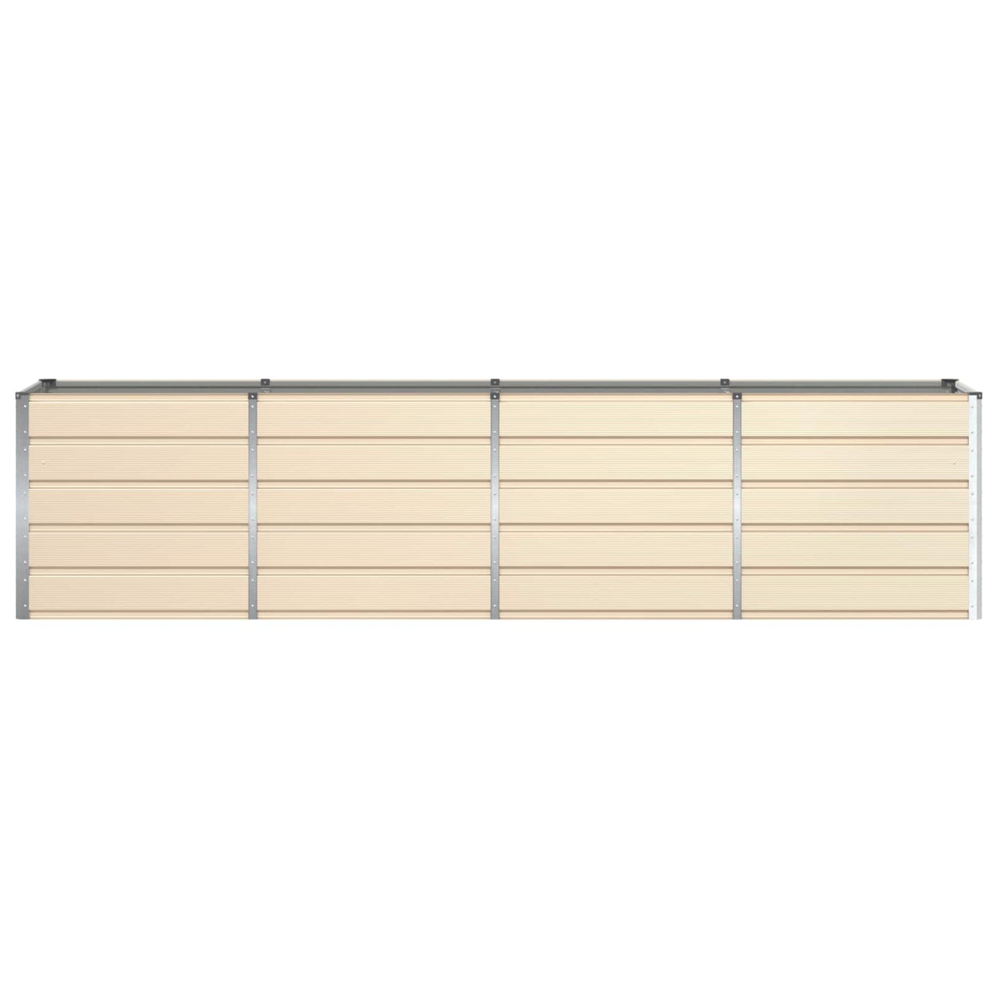 vidaXL Planter Ivory 320 x 80 x 75 cm Steel